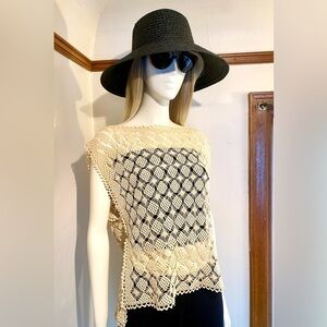 Beige Crochet Blouse - Sz Sm